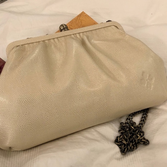 Patricia Nash Handbags - PATRICIA NASH LIZARD COLLECTION CB CLUTCH BAG in Bone NWT